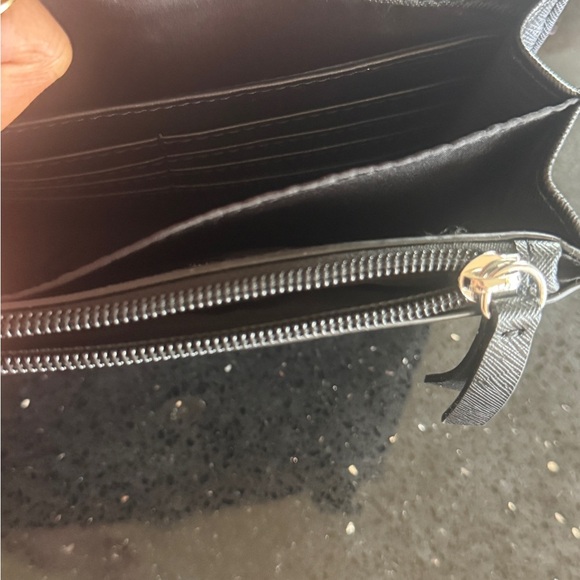 Bag Nine West Black Leather Wallet Sleek Professional Design - Picture 8 of 12